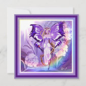 Paarse Sun Fairy-blanco kaart (Voorkant)