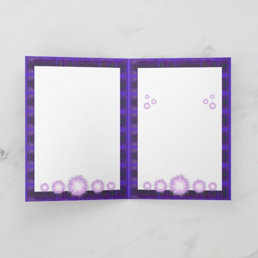 Paarse Sun Fairy-blanco kaart (Binnen)