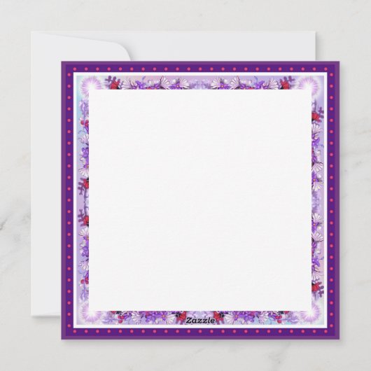 Paarse Sun Fairy-blanco kaart (Achterkant)