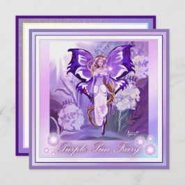Paarse Sun Fairy-blanco kaart