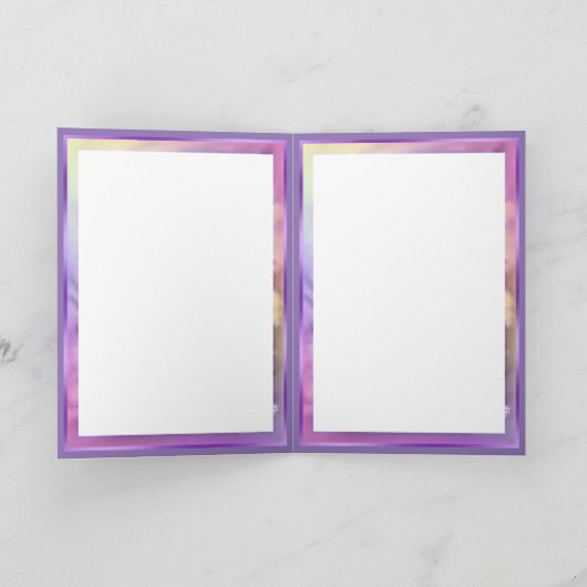 Paarse Sun Fairy-blanco kaart (Binnen)