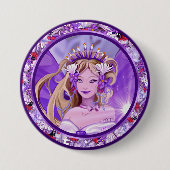 Paarse Sun Fairy Button (Voorkant)