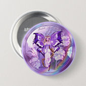 Paarse Sun Fairy Button (Voorkant /achterkant)