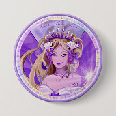 Paarse Sun Fairy Button (Voorkant)
