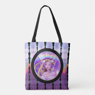 Paarse Sun Fairy Canvas tas