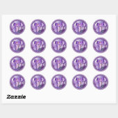 Paarse Sun Fairy Classic Round Sticker (Vel)