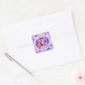 Paarse Sun Fairy Classic Square Sticker (Envelop)