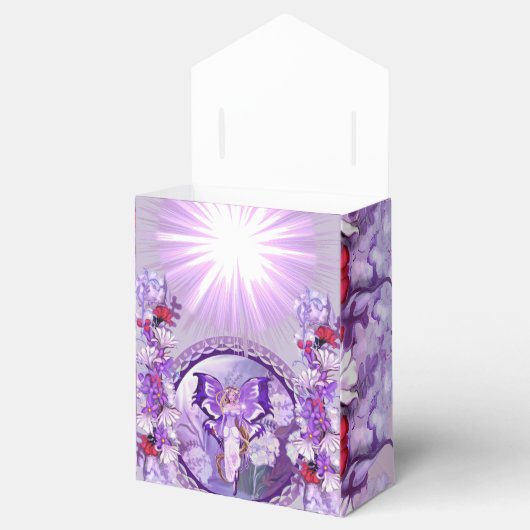 Paarse Sun Fairy Favor Box Bedankdoosjes (Geopend)
