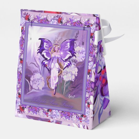Paarse Sun Fairy Favor Box Bedankdoosjes (Achterkant)