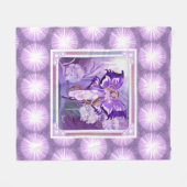 Paarse Sun fairy Fleece Blanket (Voorkant (Horizontaal))