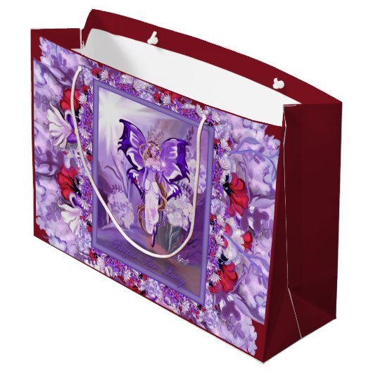 Paarse Sun Fairy Groot Cadeauzakje (Achterkant Gekanteld)