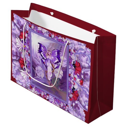 Paarse Sun Fairy Groot Cadeauzakje (Voorkant Gekanteld)