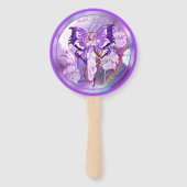 Paarse Sun Fairy Handwaaier (Achterkant)