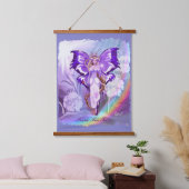 Paarse Sun Fairy Hangend Wandkleed (Slaapkamer)