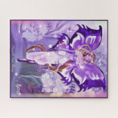 Paarse Sun Fairy Jigzaag Puzzle Legpuzzel (Horizontaal)