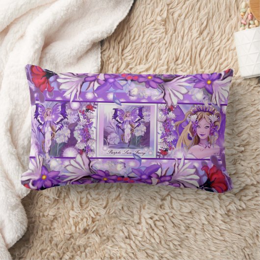 Paarse Sun Fairy Kussen (Deken)