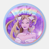 Paarse Sun Fairy Magnet (Voorkant)