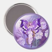 Paarse Sun Fairy Magnet (Voorkant / Achterkant)