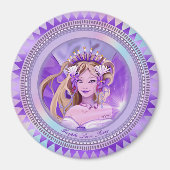 Paarse Sun Fairy Magnet (Voorkant)