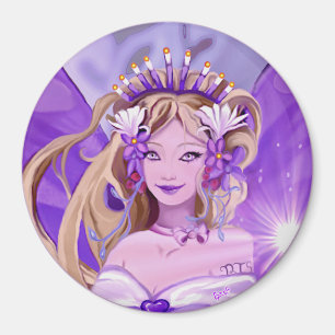 Paarse Sun Fairy Magnet
