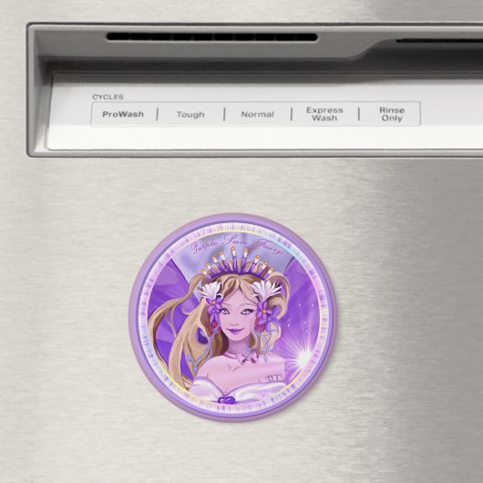 Paarse Sun Fairy Magnet (Insitu (Vaatwasser))