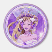 Paarse Sun Fairy Magnet (Voorkant)