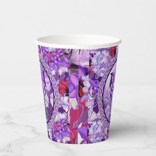 Paarse Sun Fairy Papieren Bekers (Rechts)