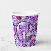 Paarse Sun Fairy Papieren Bekers (Voorkant)