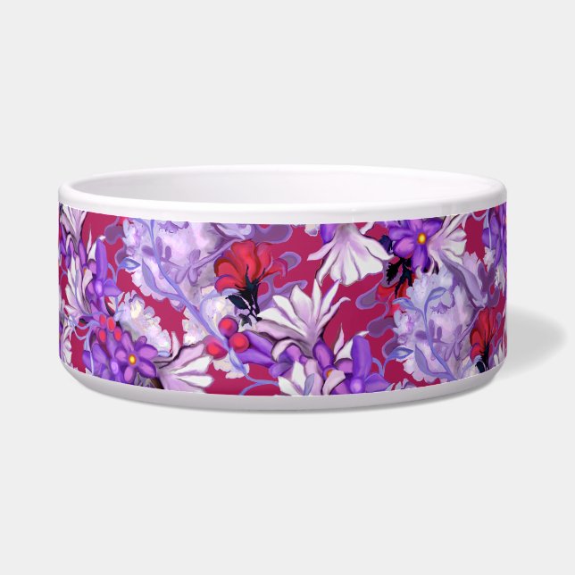 Paarse Sun Fairy pet collar Voerbakje (Voorkant)