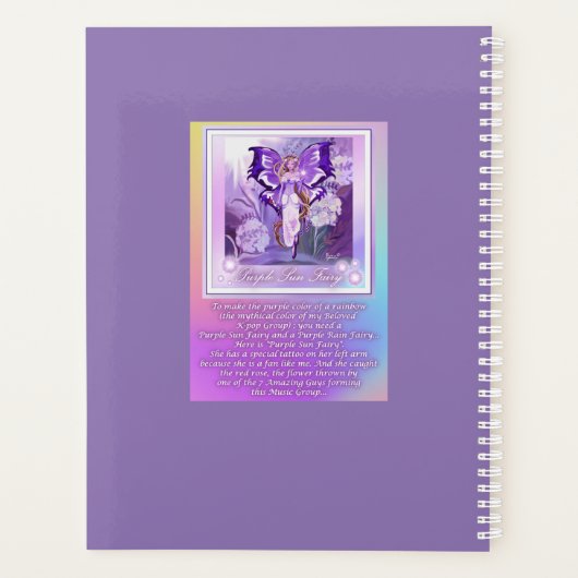 Paarse Sun Fairy Planner (Achterkant)