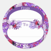 Paarse Sun Fairy-ronde sticker (Voorkant)