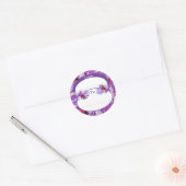 Paarse Sun Fairy-ronde sticker (Envelop)