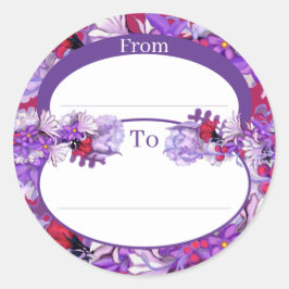 Paarse Sun Fairy-ronde sticker