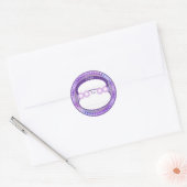 Paarse Sun Fairy-ronde sticker (Envelop)