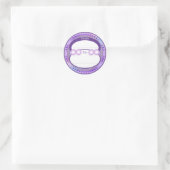 Paarse Sun Fairy-ronde sticker (Tas)