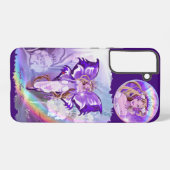 Paarse Sun Fairy Samsung Galaxy Hoesje (Achterkant horizontaal)