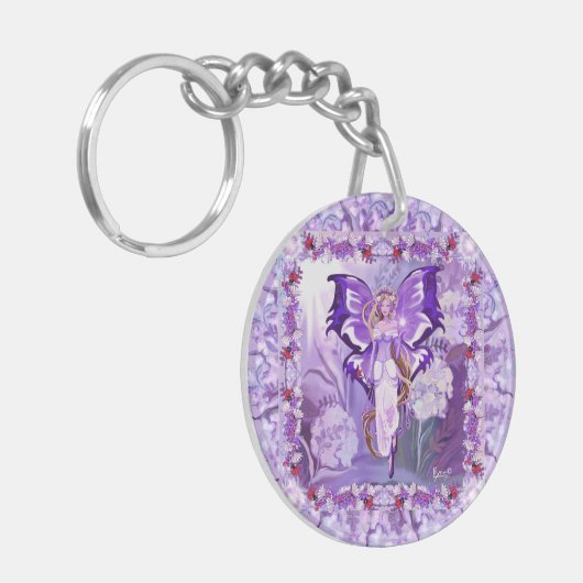 Paarse Sun Fairy Sleutelhanger (Voorkant Links)