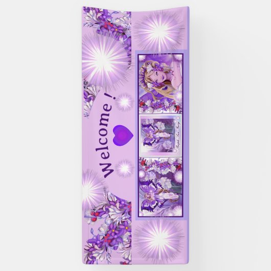 Paarse Sun Fairy Spandoek (Verticaal)