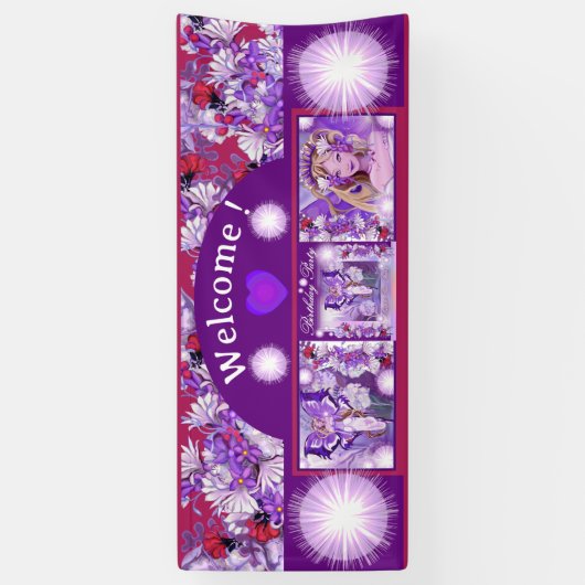 Paarse Sun Fairy Spandoek (Verticaal)