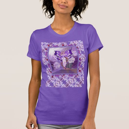 Paarse Sun Fairy T-Shirt (Voorkant)