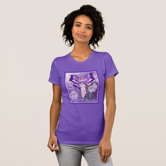 Paarse Sun Fairy T-Shirt (Voorkant volledig)