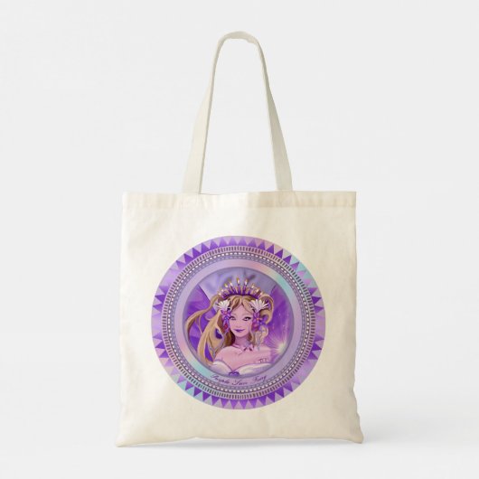 Paarse Sun Fairy Tote Bag (Achterkant)