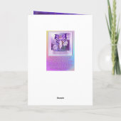 Paarse Sun Fairy-verjaardagskaart Bedankkaart (Achterkant)