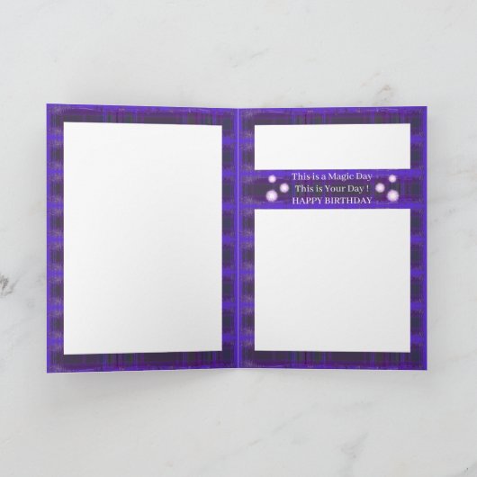 Paarse Sun Fairy-verjaardagskaart Bedankkaart (Binnen)