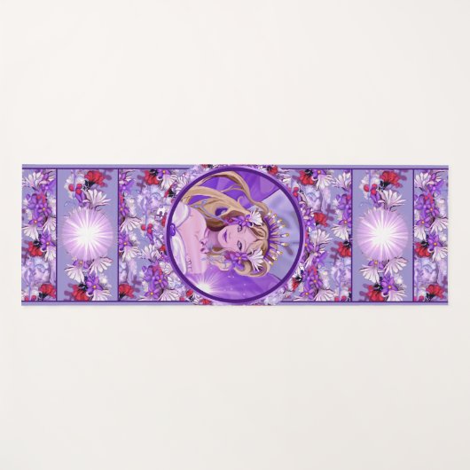 Paarse Sun Fairy Yogamat (Voorkant (horizontaal))