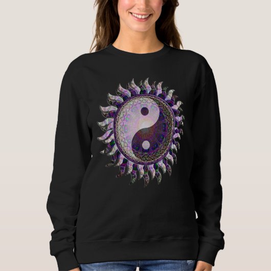 Paarse Sun Mandala van Amelia Carrie Trui (Voorkant)