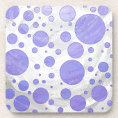 Paarse Sun Polka Dot Bier Onderzetter (Voorkant)