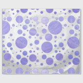 Paarse Sun Polka Dot Cadeaupapier (Vlak)