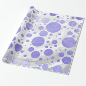 Paarse Sun Polka Dot Cadeaupapier (Uitgerold)
