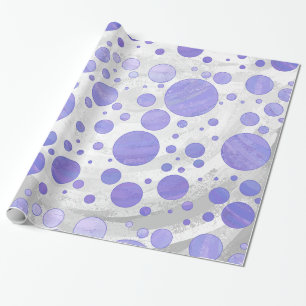 Paarse Sun Polka Dot Cadeaupapier